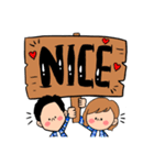 カップルスタンプにこあーと（個別スタンプ：7）