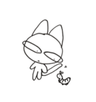 白ネコすみちゃん（個別スタンプ：9）
