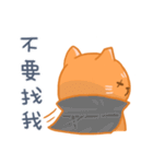 オレンジ独眼ネコ（個別スタンプ：4）