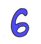 カラフル数字スタンプ（個別スタンプ：6）