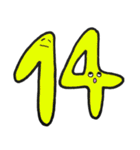カラフル数字スタンプ（個別スタンプ：14）