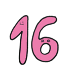 カラフル数字スタンプ（個別スタンプ：16）