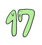 カラフル数字スタンプ（個別スタンプ：17）