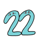 カラフル数字スタンプ（個別スタンプ：22）