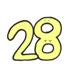 カラフル数字スタンプ（個別スタンプ：28）