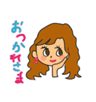 女子の挨拶スタンプ（個別スタンプ：38）