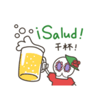 カラベラ子ちゃんのスペイン語＆中国語（個別スタンプ：34）