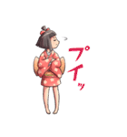 可愛い妖怪 座敷わらし（個別スタンプ：16）