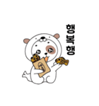 オットセイになりたいた子犬 -韓国語 ver（個別スタンプ：5）