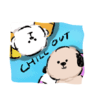 ふたごのシロとクロ（個別スタンプ：9）