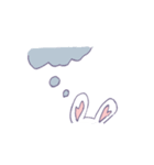 女の子と仲良しウサギ（個別スタンプ：6）
