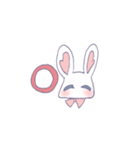 女の子と仲良しウサギ（個別スタンプ：7）