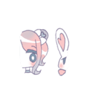 女の子と仲良しウサギ（個別スタンプ：12）