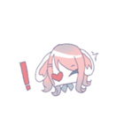 女の子と仲良しウサギ（個別スタンプ：15）