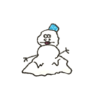 シュールなとけた雪だるま（個別スタンプ：6）
