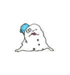 シュールなとけた雪だるま（個別スタンプ：8）
