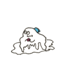 シュールなとけた雪だるま（個別スタンプ：10）