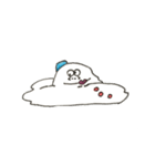 シュールなとけた雪だるま（個別スタンプ：11）