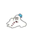 シュールなとけた雪だるま（個別スタンプ：12）