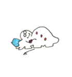 シュールなとけた雪だるま（個別スタンプ：14）