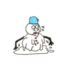 シュールなとけた雪だるま（個別スタンプ：15）
