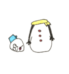 シュールなとけた雪だるま（個別スタンプ：20）