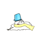 シュールなとけた雪だるま（個別スタンプ：21）