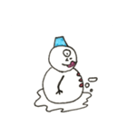 シュールなとけた雪だるま（個別スタンプ：24）