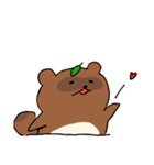 たぬきのたぬ 時々バドミントン（個別スタンプ：1）
