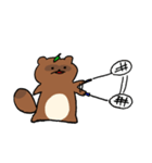 たぬきのたぬ 時々バドミントン（個別スタンプ：38）