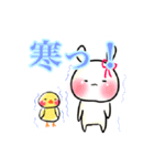 うさぎのヒョンと鳥のからあげちゃんの日常（個別スタンプ：13）