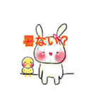 うさぎのヒョンと鳥のからあげちゃんの日常（個別スタンプ：14）