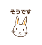 挨拶◇連絡 ウサギのスタンプ（個別スタンプ：4）