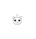 丸顔の猫ちゃん（個別スタンプ：37）