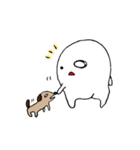 【妖怪】後追い小僧と先輩犬（個別スタンプ：34）