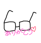 メガネの気持ちスタンプ（個別スタンプ：3）