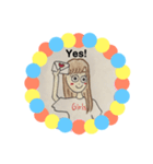 おしゃれで可愛い女の子たち（個別スタンプ：7）