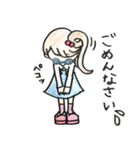 水色メガネ女子の日常（個別スタンプ：1）