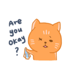 オレンジ独眼ネコ: 英語ver.（個別スタンプ：31）