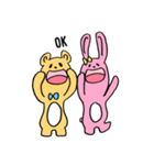 くまぴょんとうさぴー（個別スタンプ：4）