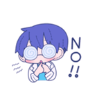 ぐるぐる眼鏡の男の子（個別スタンプ：3）