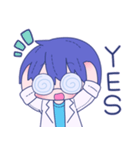 ぐるぐる眼鏡の男の子（個別スタンプ：4）
