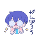 ぐるぐる眼鏡の男の子（個別スタンプ：12）
