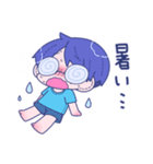 ぐるぐる眼鏡の男の子（個別スタンプ：19）