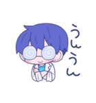 ぐるぐる眼鏡の男の子（個別スタンプ：25）