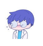 ぐるぐる眼鏡の男の子（個別スタンプ：36）