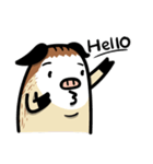 前に進もう！山豚！（個別スタンプ：1）