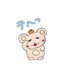 くまのくま子と仲良しみかん（個別スタンプ：3）