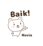 Cute bear stickers name, Novia（個別スタンプ：2）