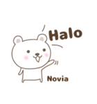 Cute bear stickers name, Novia（個別スタンプ：5）